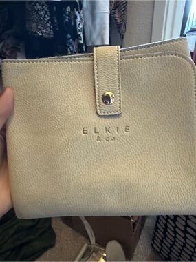 ELKIE & Co. Cream Women's Vegan Leather changing pad